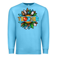 Ocean Blue teacher sunflower tbw Premium Sweatshirt - texasbilliewilder