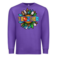 Purple teacher sunflower tbw Premium Sweatshirt - texasbilliewilder