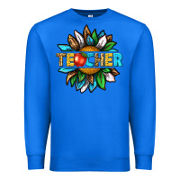 True Royal teacher sunflower tbw Premium Sweatshirt - texasbilliewilder