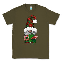 Army Green Christmas Gnome With Candy Classic Tee - BundleAndBundleShop