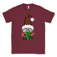 Burgundy Christmas Gnome With Candy Classic Tee - BundleAndBundleShop