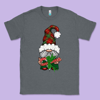 Christmas Gnome With Candy Classic Tee Designed By Bundleandbundleshop