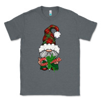 Charcoal Heather Christmas Gnome With Candy Classic Tee - BundleAndBundleShop
