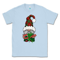 Dusty Blue Christmas Gnome With Candy Classic Tee - BundleAndBundleShop