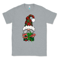 Heather Grey Christmas Gnome With Candy Classic Tee - BundleAndBundleShop