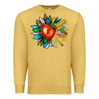 Antique Gold teacher sunflower Premium Sweatshirt - texasbilliewilder