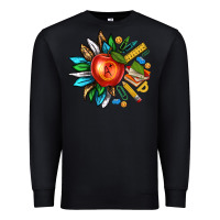 Black teacher sunflower Premium Sweatshirt - texasbilliewilder