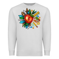 Dove Grey teacher sunflower Premium Sweatshirt - texasbilliewilder