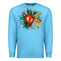Ocean Blue teacher sunflower Premium Sweatshirt - texasbilliewilder