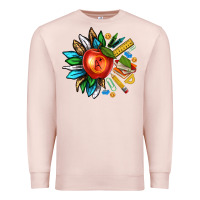 Pale Pink teacher sunflower Premium Sweatshirt - texasbilliewilder