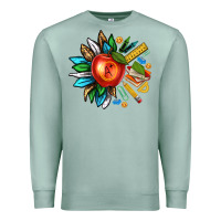 Seafoam teacher sunflower Premium Sweatshirt - texasbilliewilder