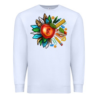 White teacher sunflower Premium Sweatshirt - texasbilliewilder