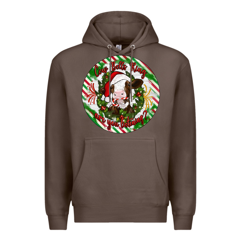 Christmas Cow Bells Ring Are You Listening Premium Hoodie by Artiststas | Teevron