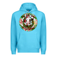 Ocean Blue Christmas cow bells ring are you listening Premium Hoodie - Artiststas