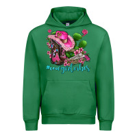 Emerald cowgirl vibes with boots and gun Urban Hoodie - AdoDesignShop