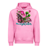 Fuchsia Pink cowgirl vibes with boots and gun Urban Hoodie - AdoDesignShop
