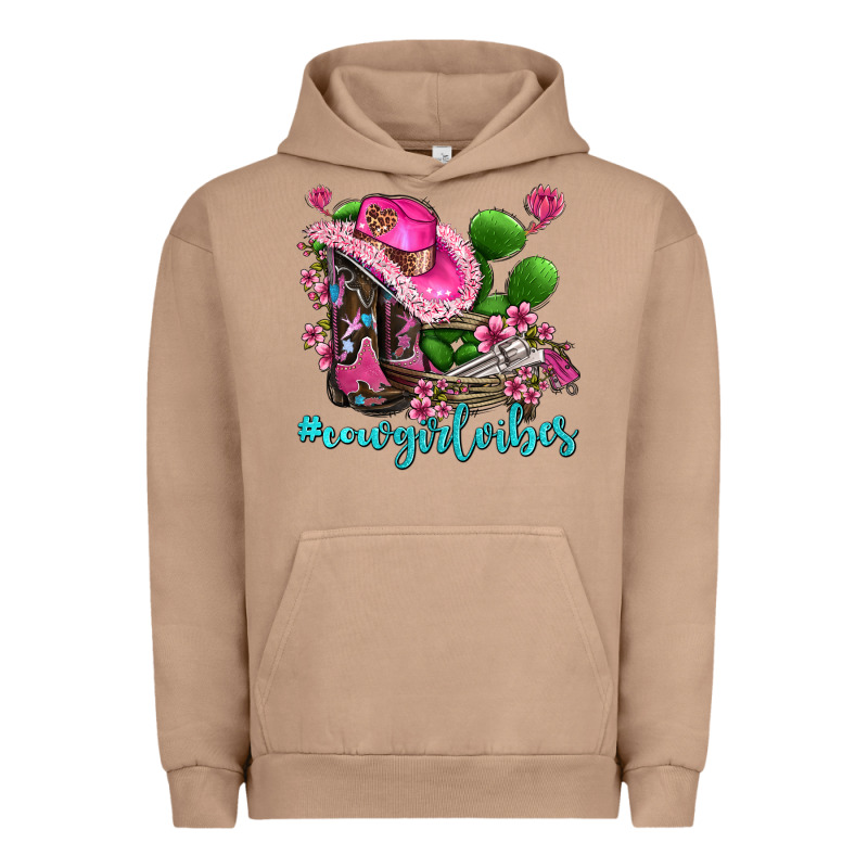 Cowgirl Vibes With Boots And Gun Urban Hoodie by AdoDesignShop | Teevron