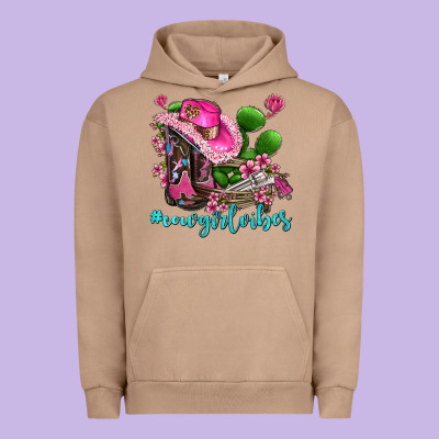 Cowgirl Vibes With Boots And Gun Urban Hoodie Designed By Adodesignshop