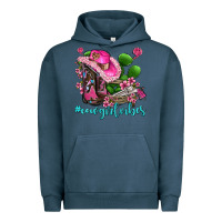 Pigment Midnight Navy cowgirl vibes with boots and gun Urban Hoodie - AdoDesignShop