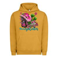 Pigment Peanut Butter cowgirl vibes with boots and gun Urban Hoodie - AdoDesignShop