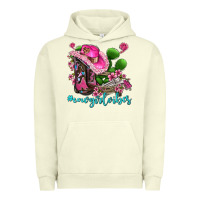 Pigment Pistachio cowgirl vibes with boots and gun Urban Hoodie - AdoDesignShop