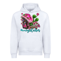 White cowgirl vibes with boots and gun Urban Hoodie - AdoDesignShop
