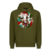 Army Green Christmas cow gemstone Premium Hoodie - Artiststas