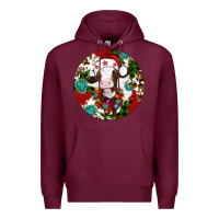Burgundy Christmas cow gemstone Premium Hoodie - Artiststas
