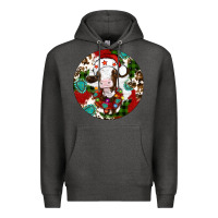 Charcoal Heather Christmas cow gemstone Premium Hoodie - Artiststas