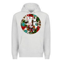 Dove Grey Christmas cow gemstone Premium Hoodie - Artiststas