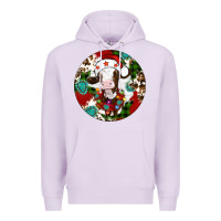 Lilac Christmas cow gemstone Premium Hoodie - Artiststas