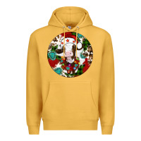 Mustard Christmas cow gemstone Premium Hoodie - Artiststas