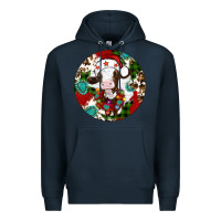 Navy Christmas cow gemstone Premium Hoodie - Artiststas