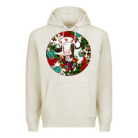 Oatmeal Heather Christmas cow gemstone Premium Hoodie - Artiststas