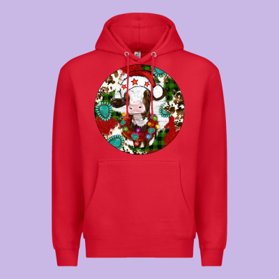 Christmas Cow Gemstone Premium Hoodie Designed By Artiststas