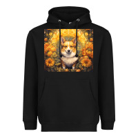 Black pembroke welsh corgi Heavyweight Hoodie - Unal Design