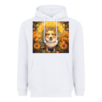 White pembroke welsh corgi Heavyweight Hoodie - Unal Design
