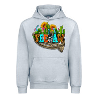 Heather Grey yeehaw and cactus with horseshoe Urban Hoodie - AdoDesignShop