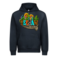 Navy yeehaw and cactus with horseshoe Urban Hoodie - AdoDesignShop