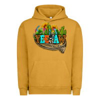 Pigment Peanut Butter yeehaw and cactus with horseshoe Urban Hoodie - AdoDesignShop