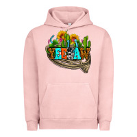 Pigment Salmon yeehaw and cactus with horseshoe Urban Hoodie - AdoDesignShop
