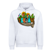 White yeehaw and cactus with horseshoe Urban Hoodie - AdoDesignShop