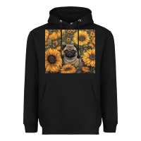 Black pug Heavyweight Hoodie - Unal Design