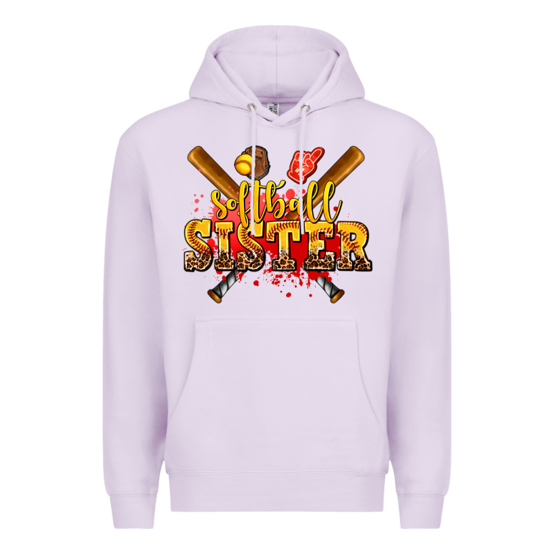 Softball Sister Premium Hoodie by AdoDesignShop | Teevron