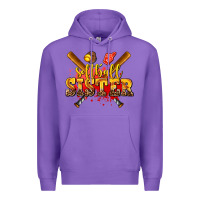 Purple softball sister Premium Hoodie - AdoDesignShop
