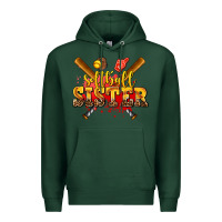 Sports Green softball sister Premium Hoodie - AdoDesignShop