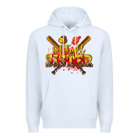White softball sister Premium Hoodie - AdoDesignShop