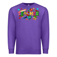 Purple teacher Premium Sweatshirt - texasbilliewilder
