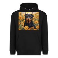 Black rotweiler Heavyweight Hoodie - Unal Design