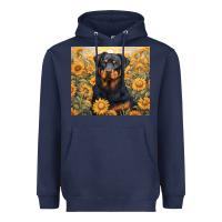 Navy rotweiler Heavyweight Hoodie - Unal Design